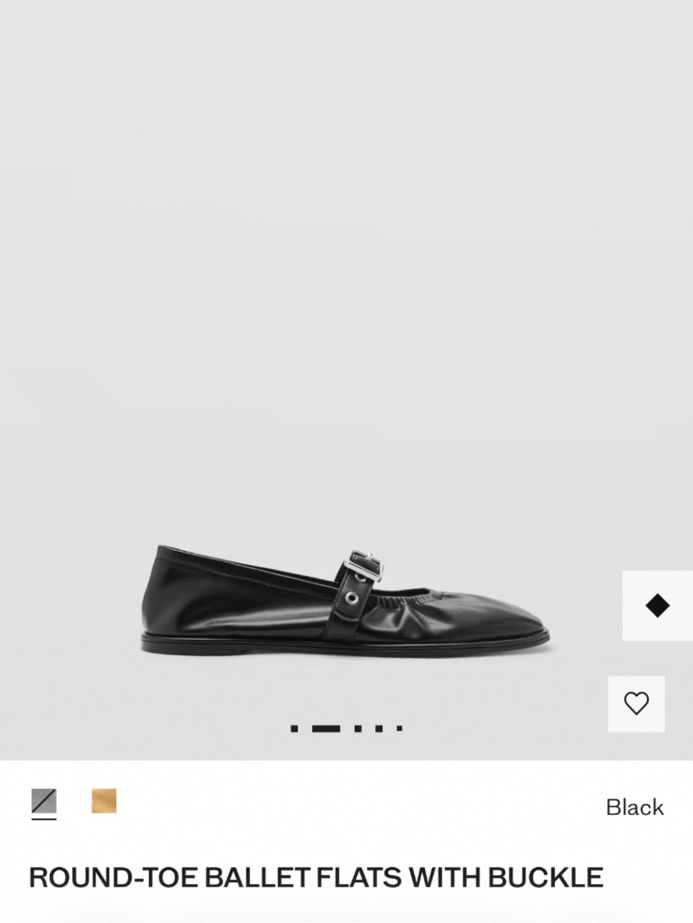 ★  Mango round toe ballet flat with buckle ★